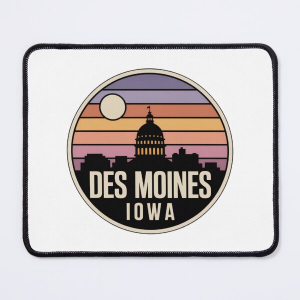 Item preview, Des Moines Iowa: Purple Pink Orange Sunset Skyline  designed and sold by CircinusStore.