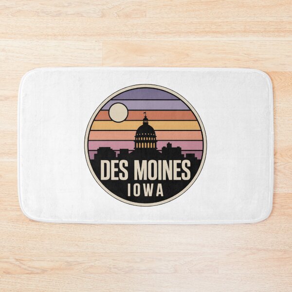 Item preview, Des Moines Iowa: Purple Pink Orange Sunset Skyline  designed and sold by CircinusStore.