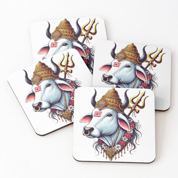 Item preview, Divine Nandi Bull with Lord Shiva Attributes designed and sold by Sticker-lab-co.