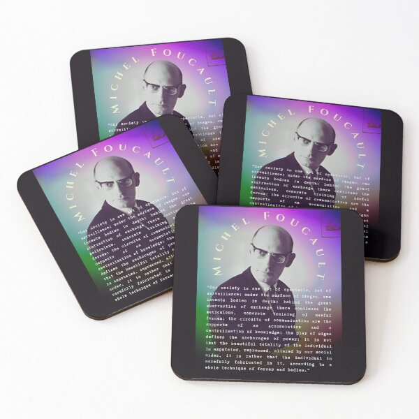 Item preview, Michel Foucault quote: Our society is one not of spectacle, but of surveillance; under the surface of images, one invests bodies in depth;  designed and sold by artbleed.