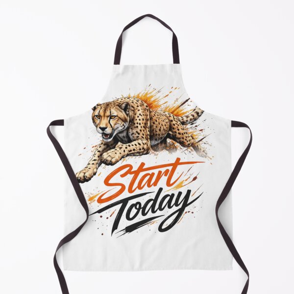 Item preview, Cheetah Start Today Motivational Design – Speed Energy Quote Art designed and sold by Sanika arts .