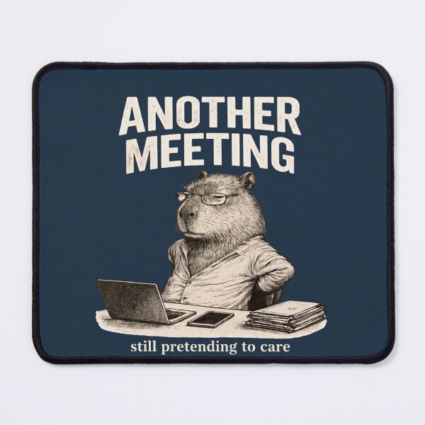 Item preview, Another Meeting Capybara Corporate Burnout Funny Office Worker Meme T-Shirt designed and sold by HOUSE OF TIST.
