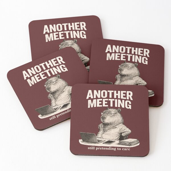 Item preview, Another Meeting Capybara Corporate Burnout Funny Office Worker Meme T-Shirt designed and sold by HOUSE OF TIST.