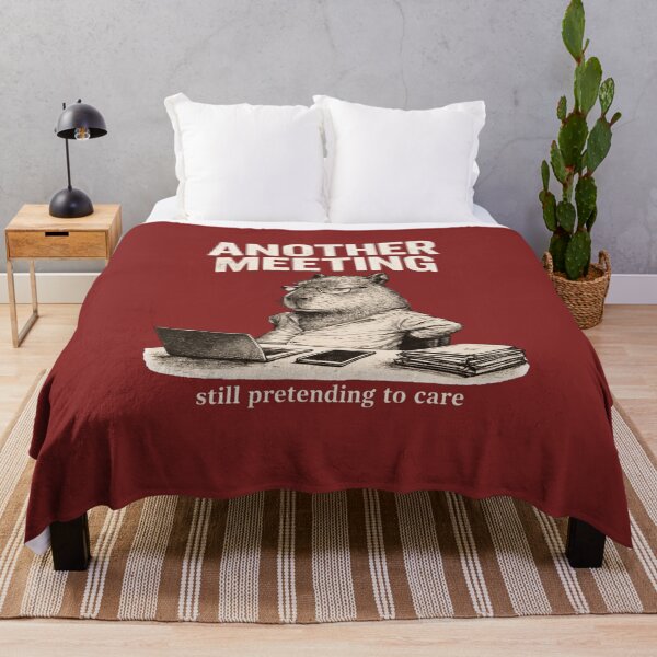Item preview, Another Meeting Capybara Corporate Burnout Funny Office Worker Meme T-Shirt designed and sold by HOUSE OF TIST.