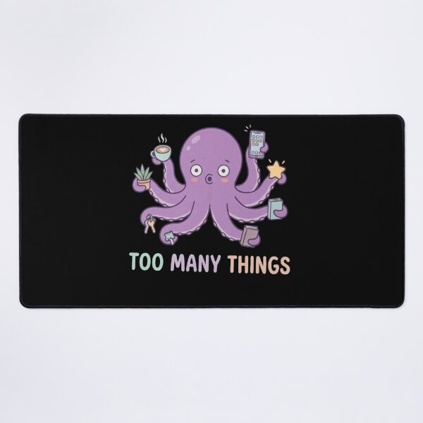 Item preview, Overwhelmed Octopus Multitasking Cute Cartoon  Funny Too Many Things T-Shirt & Stickers designed and sold by ZyxDes.
