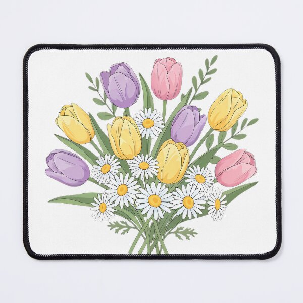 Item preview, Spring Flowers Bouquet - Tulips and Daisies Bloom designed and sold by IllumeInk.