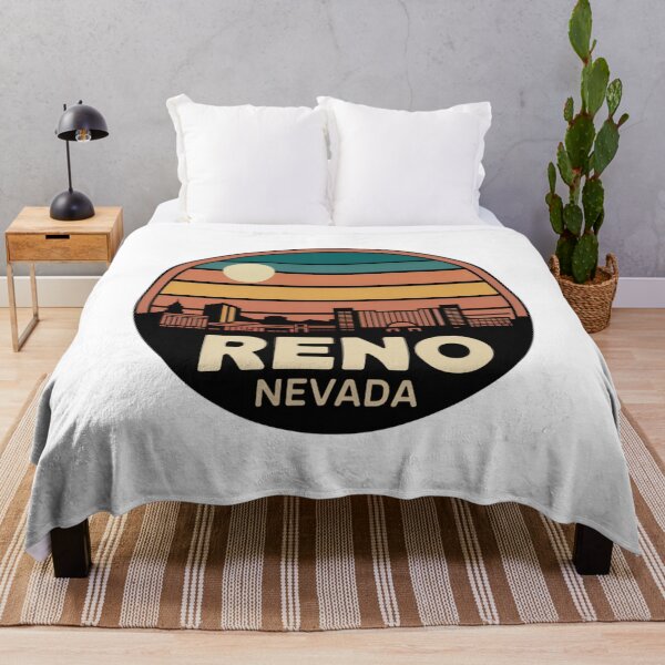 Item preview, Reno Nevada: Retro Teal Orange Yellow Sunset Skyline  designed and sold by CircinusStore.