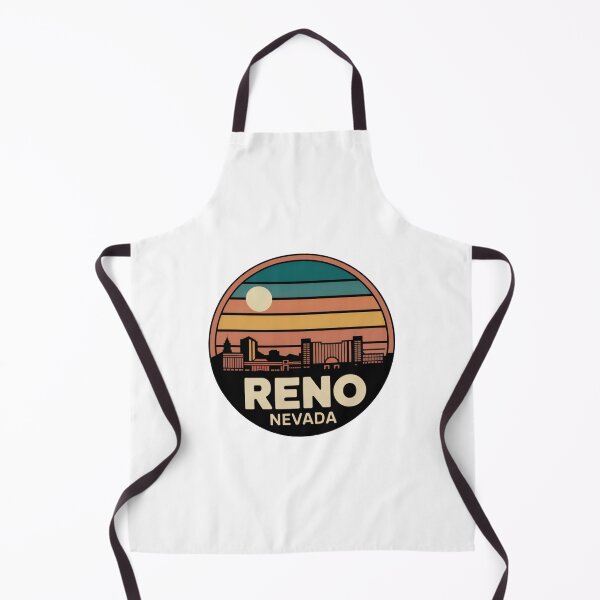 Item preview, Reno Nevada: Retro Teal Orange Yellow Sunset Skyline designed and sold by CircinusStore.