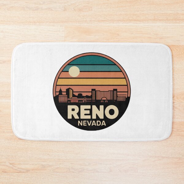 Item preview, Reno Nevada: Retro Teal Orange Yellow Sunset Skyline  designed and sold by CircinusStore.