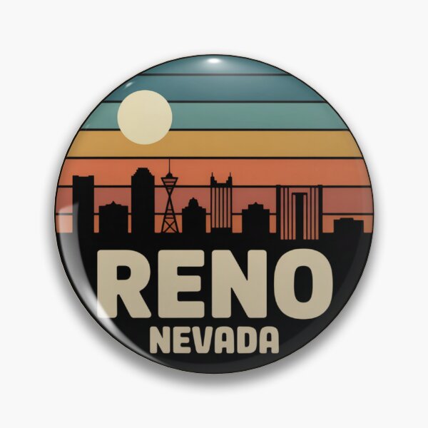 Item preview, Reno Nevada: Blue Orange Tan Sunset Skyline designed and sold by CircinusStore.