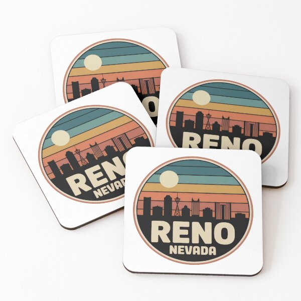 Item preview, Reno Nevada: Blue Orange Tan Sunset Skyline designed and sold by CircinusStore.