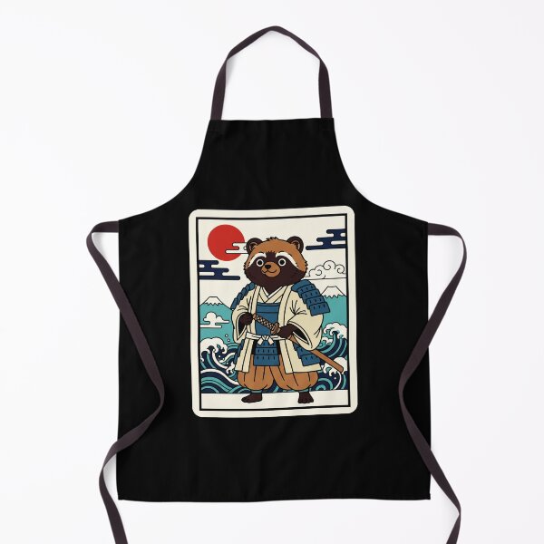 Item preview, Samurai Tanuki Japanese Raccoon Warrior Wave designed and sold by JordynLadukeg65.
