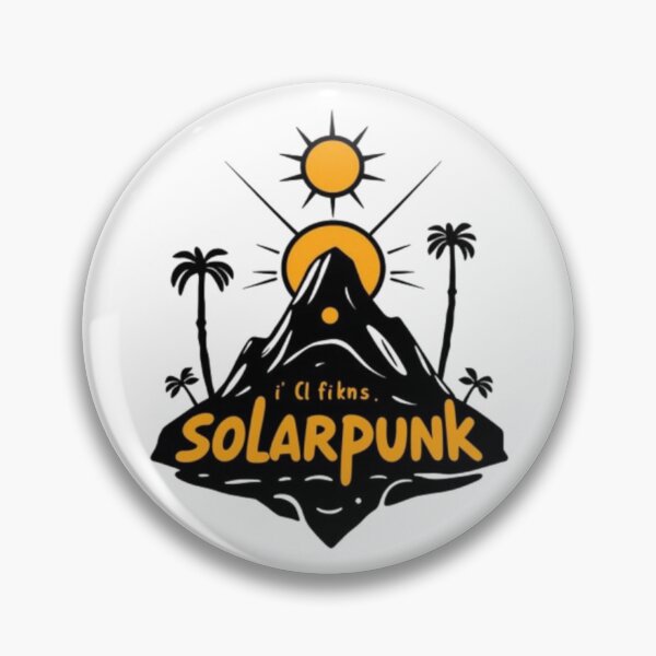 Item preview, Solarpunk Island Mountain Sunset Minimalism designed and sold by LIVE_FREE.