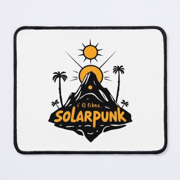 Item preview, Solarpunk Island Mountain Sunset Minimalism designed and sold by LIVE_FREE.