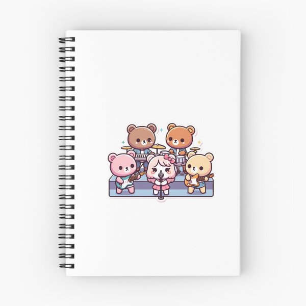 Item preview, Cute Bear Band-Kawaii Music Group Sticker designed and sold by carestazafeli.