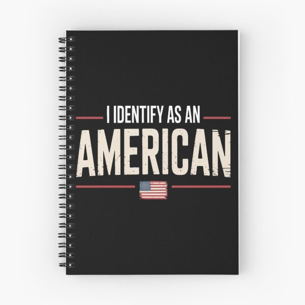 Artikelvorschau, Ich identifiziere mich als Amerikaner, patriotisches USA-Shirt entworfen und verkauft von stickercuffs.