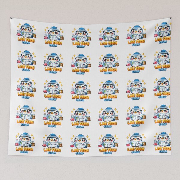 Item preview, Lab Tech Crew Funny Medical Laboratory Technician Team Gift Cute Penguin Scientist designed and sold by ClinicalHubs.