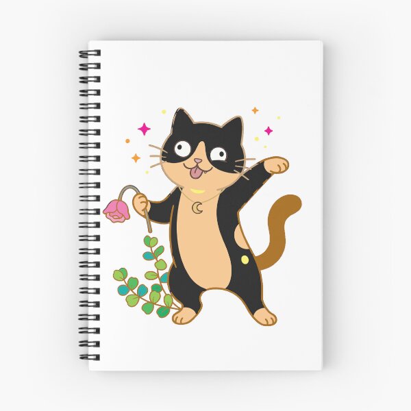 Item preview, Silly Tuxedo Cat Holding Flower Illustration designed and sold by PholPol1959.