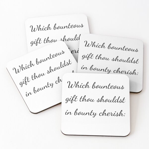 Item preview, "Which bounteous gift thou shouldst in bounty cherish:" - handwriting black designed and sold by ariksworld.