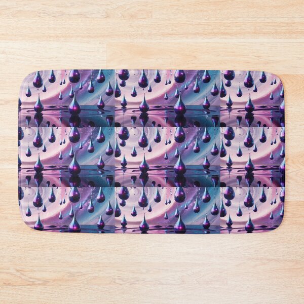 Item preview,  Purple rain - Iridescent drops suspended in mid-air designed and sold by Art-Inspir-AI.