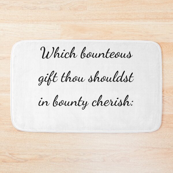 Item preview, "Which bounteous gift thou shouldst in bounty cherish:" - handwriting black designed and sold by ariksworld.