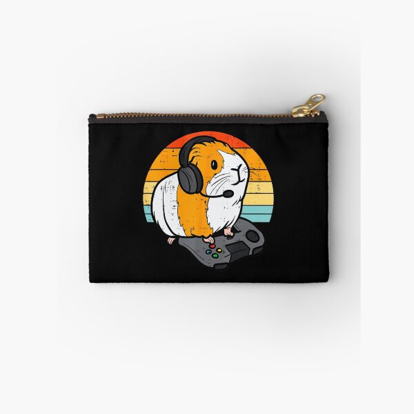 Item preview, Guinea Pig Gamer Retro Sunset Gaming Cavy Illustration designed and sold by FGTV2021.