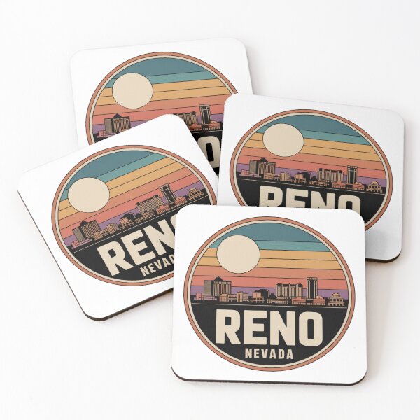 Item preview, Reno Nevada: Sunset Skyline Badge designed and sold by CircinusStore.