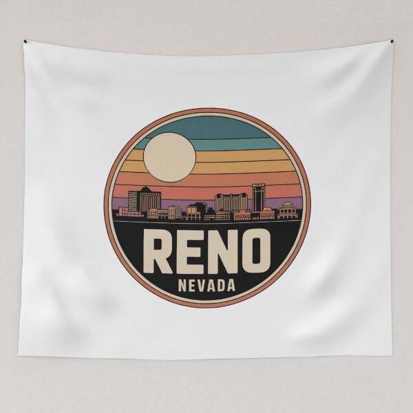 Artikelvorschau, Reno, Nevada: Sunset Skyline Badge entworfen und verkauft von CircinusStore.