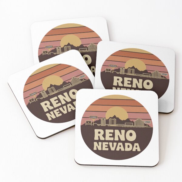 Item preview, Reno Nevada: Orange Pink Brown Sunset Skyline designed and sold by CircinusStore.