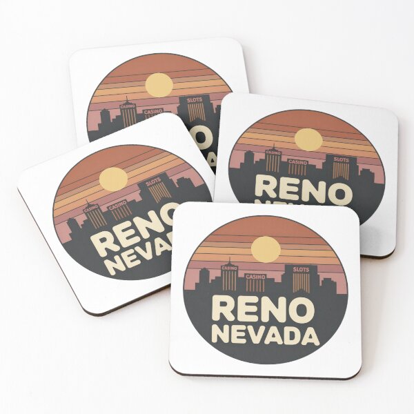 Item preview, Reno Nevada: Orange Pink Brown Sunset Skyline designed and sold by CircinusStore.