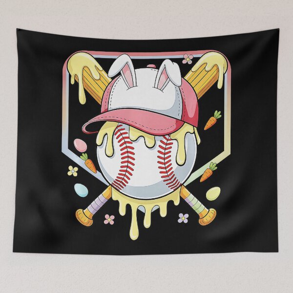 Item preview, Bunny Baseball Ice Cream Drip Cute Easter Sports Illustration designed and sold by miaa-artistshop.