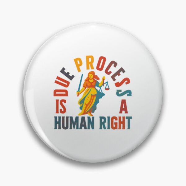 Item preview, Due Process is a Human Right — Retro Lady Justice Civil Liberties Illustration designed and sold by Colorful-Garden.