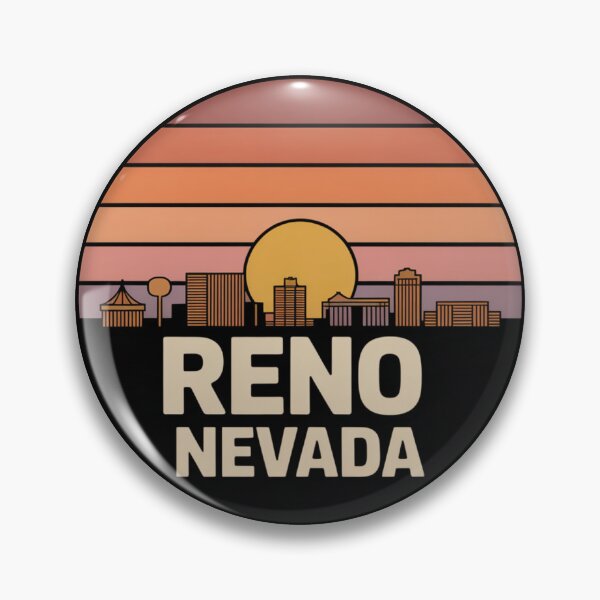 Artikelvorschau, Reno, Nevada: Orange-brauner Sonnenuntergang am Horizont entworfen und verkauft von CircinusStore.