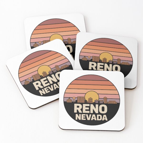Artikelvorschau, Reno, Nevada: Orange-brauner Sonnenuntergang am Horizont entworfen und verkauft von CircinusStore.