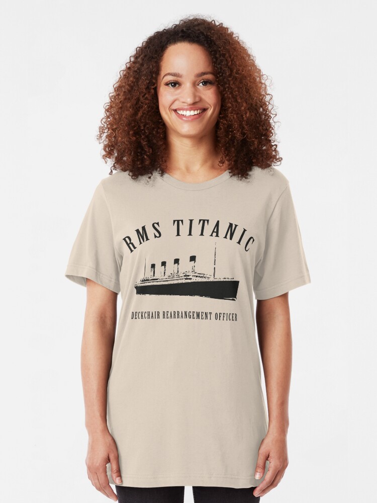Alternate view of RMS Titanic Deckchair Rearrangement Officer Slim Fit T-Shirt