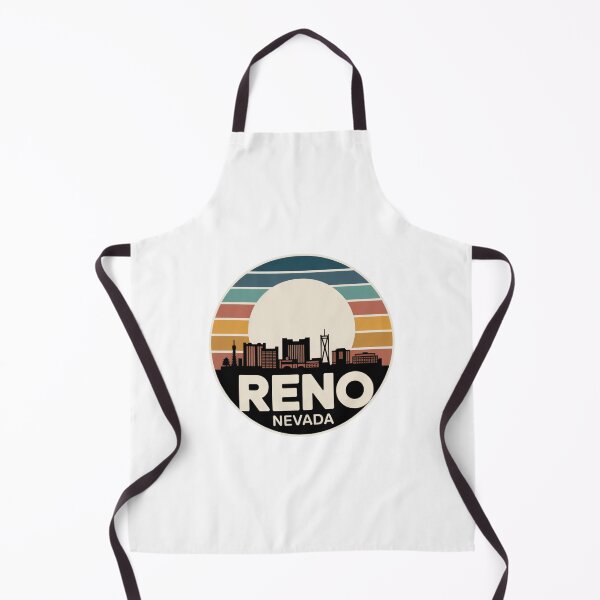 Item preview, Reno Nevada: Retro Blue Teal Orange Sunset Skyline designed and sold by CircinusStore.
