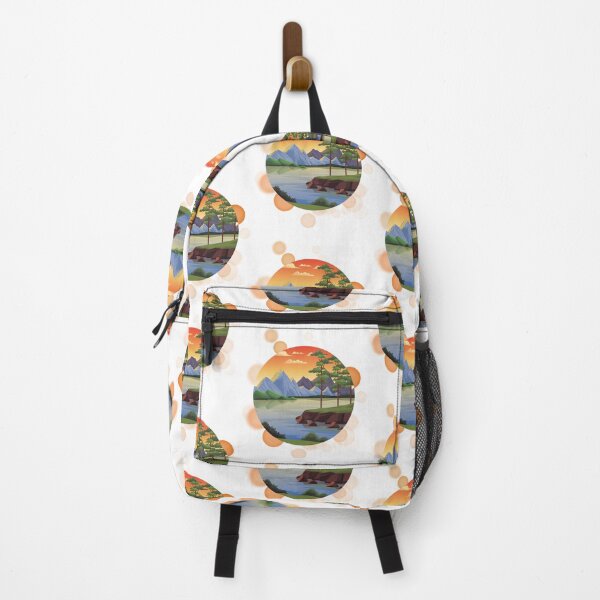 Item preview, Mountain Landscape with Sunset - Nature Illustration designed and sold by iamKRUK.