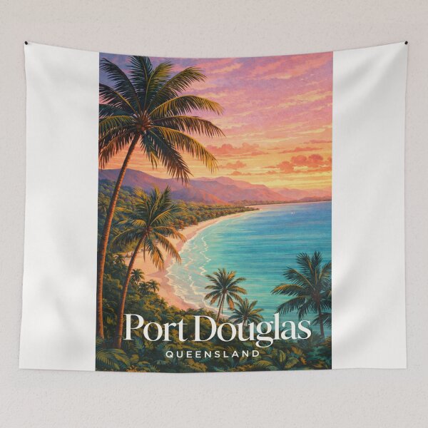 Item preview, Port Douglas Coral Sea Coastline Palm Fringed Queensland Vista designed and sold by Places On Earth.