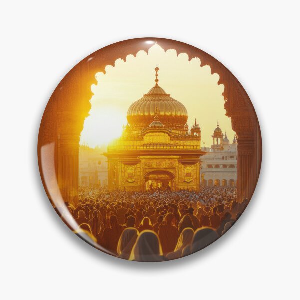 Item preview, Golden Temple Sunset: A Spiritual Gathering designed and sold by Sticker-lab-co.