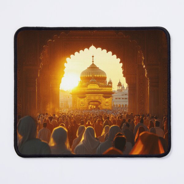 Item preview, Golden Temple Sunset: A Spiritual Gathering designed and sold by Sticker-lab-co.