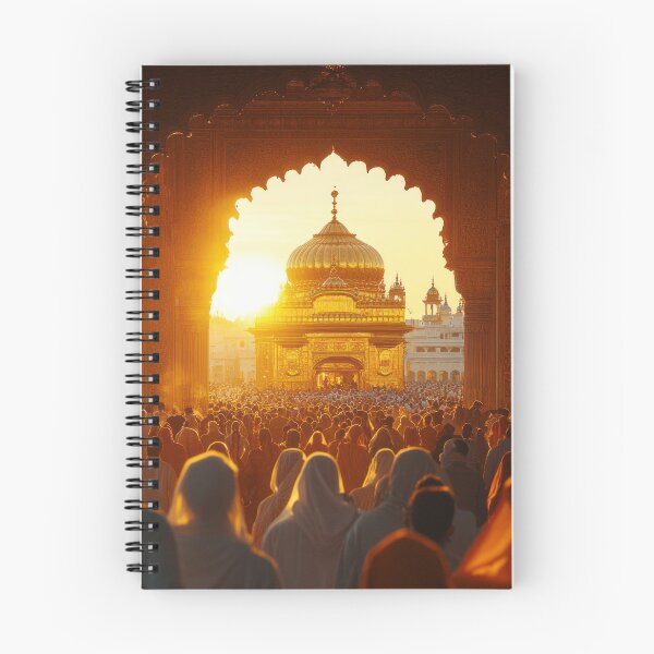 Item preview, Golden Temple Sunset: A Spiritual Gathering designed and sold by Sticker-lab-co.