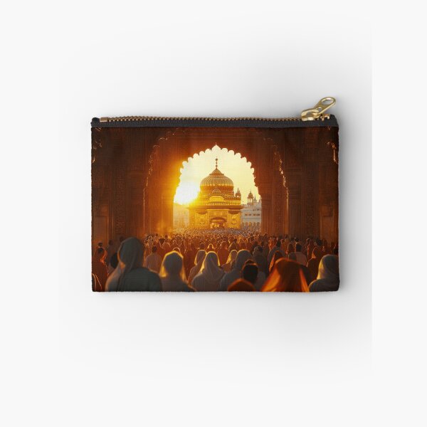 Item preview, Golden Temple Sunset: A Spiritual Gathering designed and sold by Sticker-lab-co.