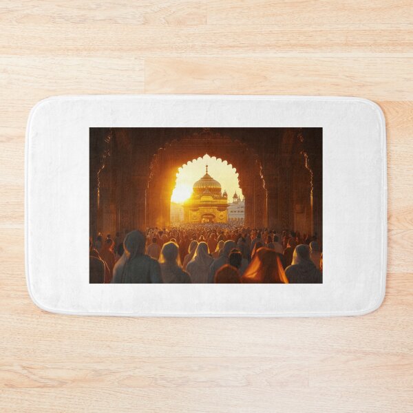 Item preview, Golden Temple Sunset: A Spiritual Gathering designed and sold by Sticker-lab-co.