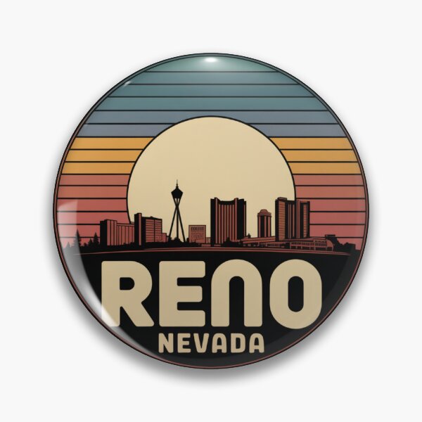 Artikelvorschau, Reno, Nevada: Blau-türkis-orangefarbener Sonnenuntergangshimmel entworfen und verkauft von CircinusStore.