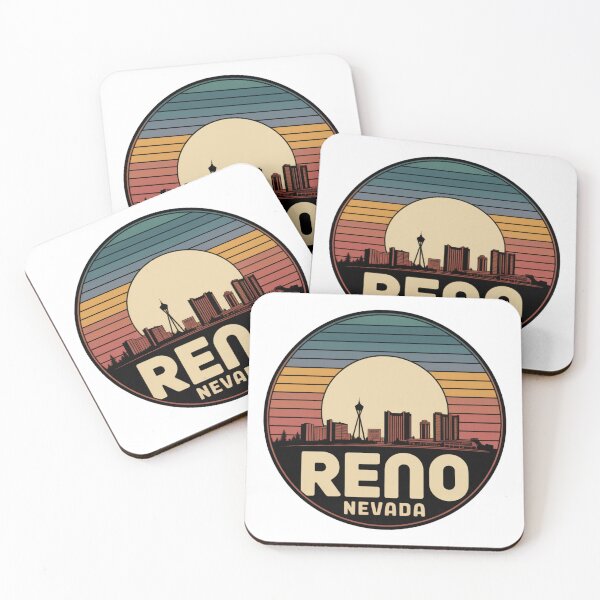 Item preview, Reno Nevada: Blue Teal Orange Sunset Skyline designed and sold by CircinusStore.