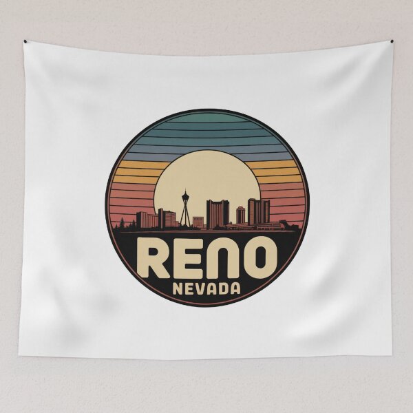 Artikelvorschau, Reno, Nevada: Blau-türkis-orangefarbener Sonnenuntergangshimmel entworfen und verkauft von CircinusStore.