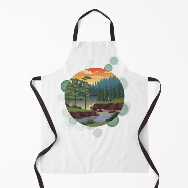 Item preview, Forest Landscape with a River - Nature Illustration designed and sold by iamKRUK.