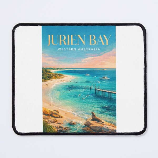 Item preview, Jurien Bay Coastal Pier Turquoise Waters Western Australia Marine Scene designed and sold by Places On Earth.