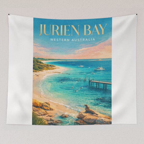 Item preview, Jurien Bay Coastal Pier Turquoise Waters Western Australia Marine Scene designed and sold by Places On Earth.