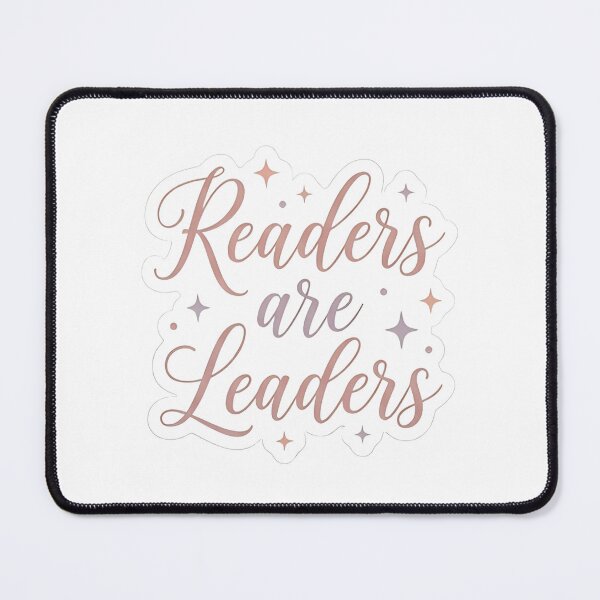 Item preview, Readers are Leaders - cute pink calligraphy designed and sold by Whistle-and-Co.